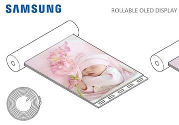 Специалисты Samsung изобрели устройство с экраном-свитком, разворачиваемым прикосновением пальца