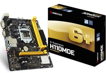 Системная плата Biostar H110MDE выполнена в типоразмере microATX