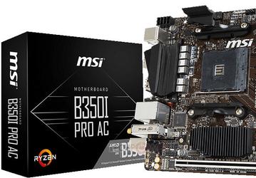 Системная плата MSI B350I Pro AC рассчитана на процессоры AMD в исполнении AM4