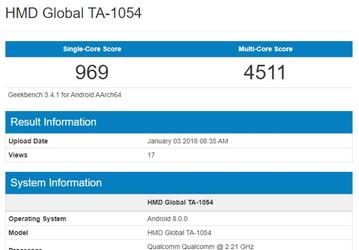 Смартфон Nokia 6 (2018) получил ОС Android 8 и SoC Snapdragon 630
