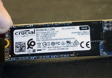 Появились изображения твердотельных накопителей Crucial MX500 в исполнении M.2 