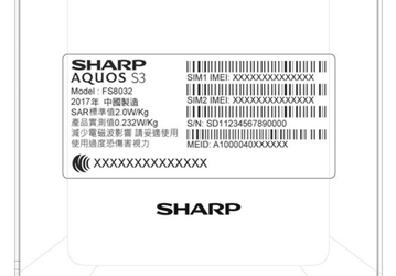 Смартфон Sharp Aquos S3 (FS8032) сертифицирован на Тайване