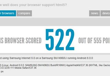Смартфон Samsung Galaxy Note9 замечен в базе HTML5 Test