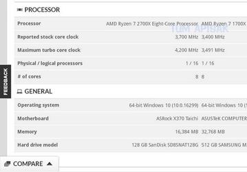Процессор AMD Ryzen 7 2700X будет работать на более высоких частотах, чем Ryzen 7 1800X
