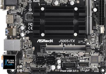 На системной плате ASRock J5005-ITX установлена однокристальная система Intel Pentium Silver J5005 (Gemini Lake)