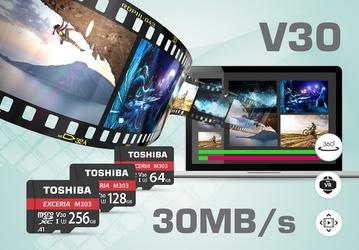 Семейство Toshiba Exceria пополнили карты памяти microSDXD M303 с маркировкой Video Speed Class 30 