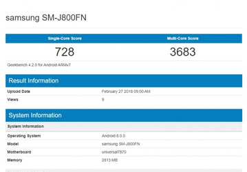 Смартфон Samsung Galaxy J8 (2018) протестирован в Geekbench 
