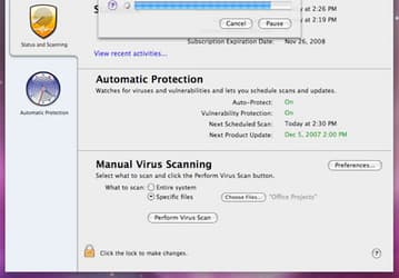 Norton Antivirus 11 обладает совместимостью с Leopard