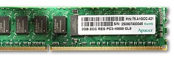 Apacer выпустила модули памяти DDR3-1066/1333 ECC Registered DIMM 
