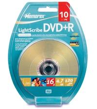 Memorex: пополнение линейки носителей DVD+R дисками LightScribe 16х   