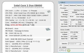 Пока не вышедший процессор Core 2 Duo E8600 разогнан более, чем вдвое