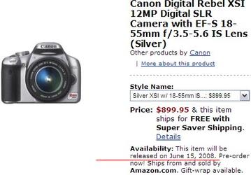 Canon откладывает выпуск EOS 450D?