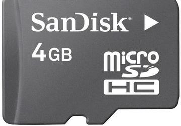 SanDisk анонсирует 4-Гб карты microSD и 8-Гб модуль iNAND
