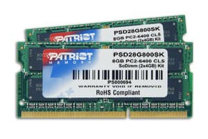Новинки Patriot Memory позволяют увеличить объем памяти ноутбука, поддерживающего память DDR2 SODIMM