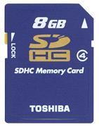 Toshiba «переходит в четвертый класс» и увеличивает объем карточек SDHC до 8 Гб