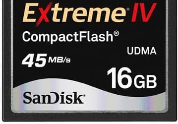 SanDisk Extreme IV CompactFlash — «двойная емкость и увеличенная скорость» 