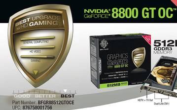 BFG NVIDIA GeForce 8800 GT OC 512MB — производительный адаптер за небольшие деньги?