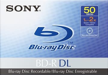 Sony выпускает 50-Гб Blu-ray носители