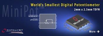 Catalyst Semiconductor представляет самый маленький программируемый потенциометр в мире