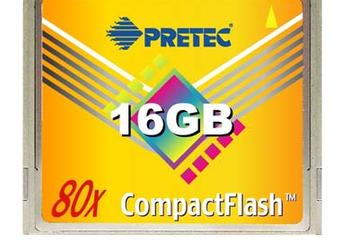 Pretec готова показать первую 16-Гб карточку CompactFlash