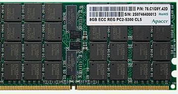 Apacer представила 8-ГБ модули памяти DDR2-667 ECC DIMM