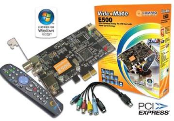 VideoMate E500 — еще один TV-тюнер Compro c интерфейсом PCIe x1