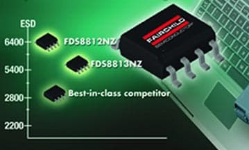 Разработка Fairchild Semiconductor на 90% повышает защиту портативных батарей от электростатических разрядов 