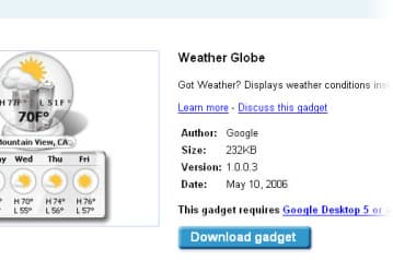 Google Gadgets теперь могут работать в Mac OS X