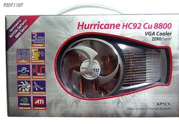 ZEROtherm Hurricane HC92 Cu 8800 — стильный и эффективный кулер для GeForce 8800GT с разгоном и не только