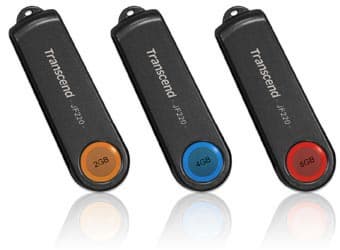 USB-накопитель Transcend JetFlash 220 разрешает доступ к данным по отпечатку пальца