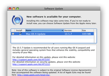 Apple выпустила Mac OS X 10.5.7 и Security Update 2009-002 