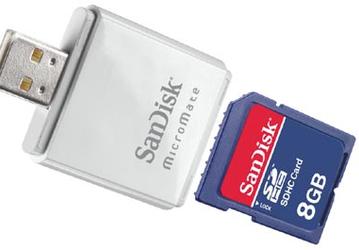 У SanDisk становится традицией комплектовать карточки SDHC бесплатными «картоводами»