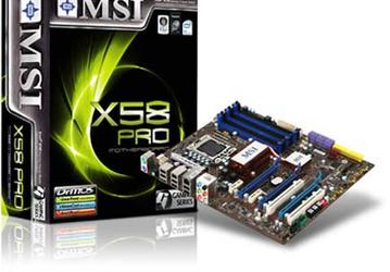 MSI выпускает первую системную плату на наборе Intel X58 в категории «до $200»