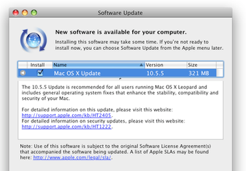 Apple выпустила Mac OS X 10.5.5 