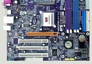 ECS P4M800PRO-M micro-ATX плата с AGP 8X и с поддержкой Core 2 Duo