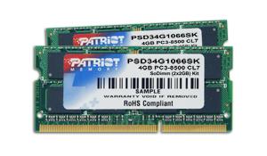 Patriot Memory представила память Signature Line DDR3 PC3-8500 для платформы Intel Centrino 2 