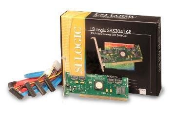 В SAS-адаптерах для шины PCI-X появляется аппаратная поддержка RAID