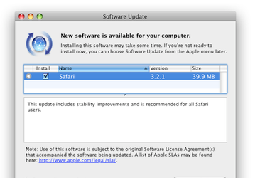 Apple выпустила Safari 3.2.1 