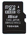 Toshiba анонсировала карту microSDHC объемом 16 ГБ 