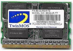 TwinMOS объявляет о выпуске 172-pin памяти DDRII-533 Micro SO-DIMM  