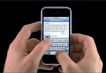 Apple показала виртуальную клавиатуру iPhone крупным планом