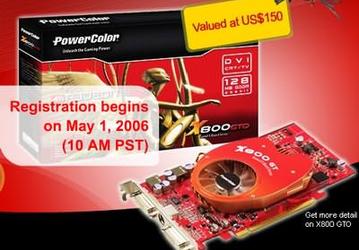 PowerColor х800 GTO для зарегистрировавшихся на сайте компании!
