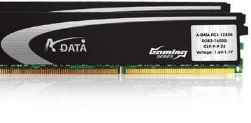 A-DATA пополняет серию игровой памяти модулями DDR3-1600G