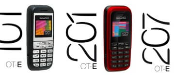 Новые телефоны Alcatel OT-E101, OT-E201 и OT-E207