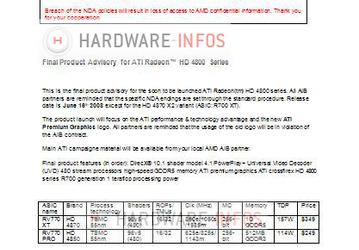 Полные финальные спецификации и цены ATI Radeon HD 4870 и 4850