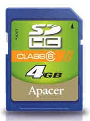 Apacer: новые карты памяти формата SDHC