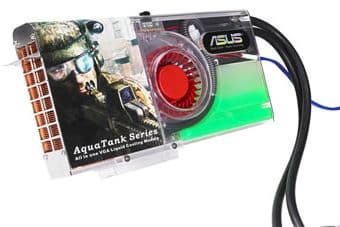 ASUS EAH2900XT AquaTank/G/HTVDI/512M: на 10 °C холоднее, на 0 % быстрее