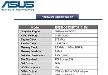 ASUS EN9800GTX: ускоритель на базе GeForce 9800 GTX — почти официально