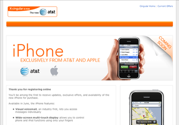 Cingular разослала подписчикам письмо об iPhone
