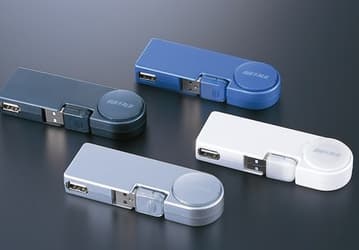 Buffalo: 4-портовый USB-хаб со складным кабелем